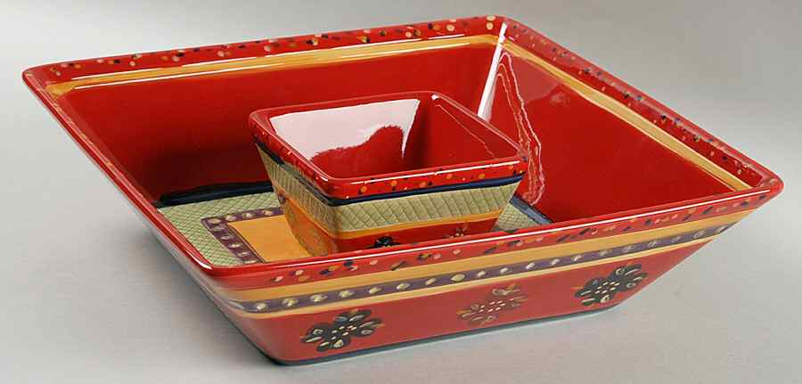 Rumba (2 Piece) Chip & Dip Set by Corsica Home-1