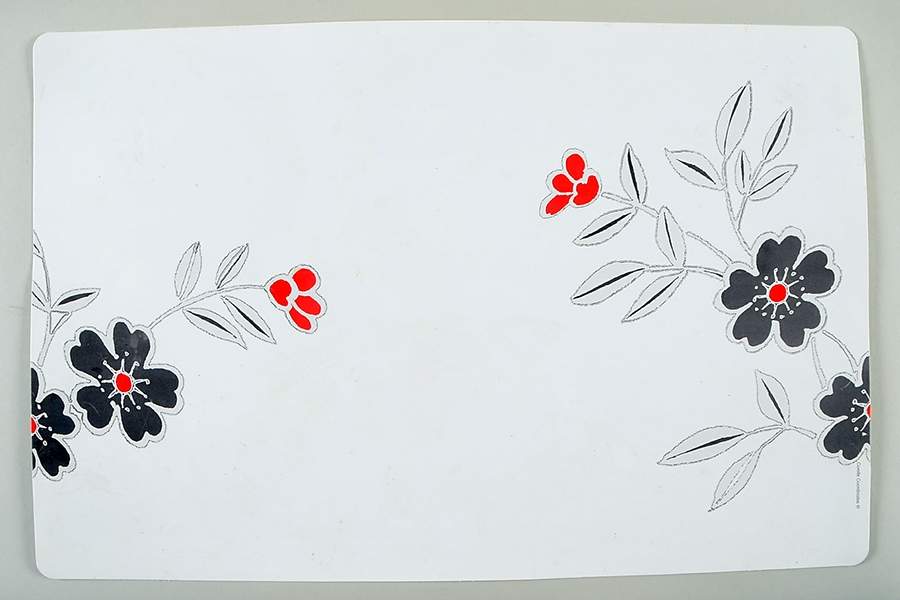 Mandarin Flower (Corelle) Reversible Plastic Foam Place Mat by Corning Corelle-1