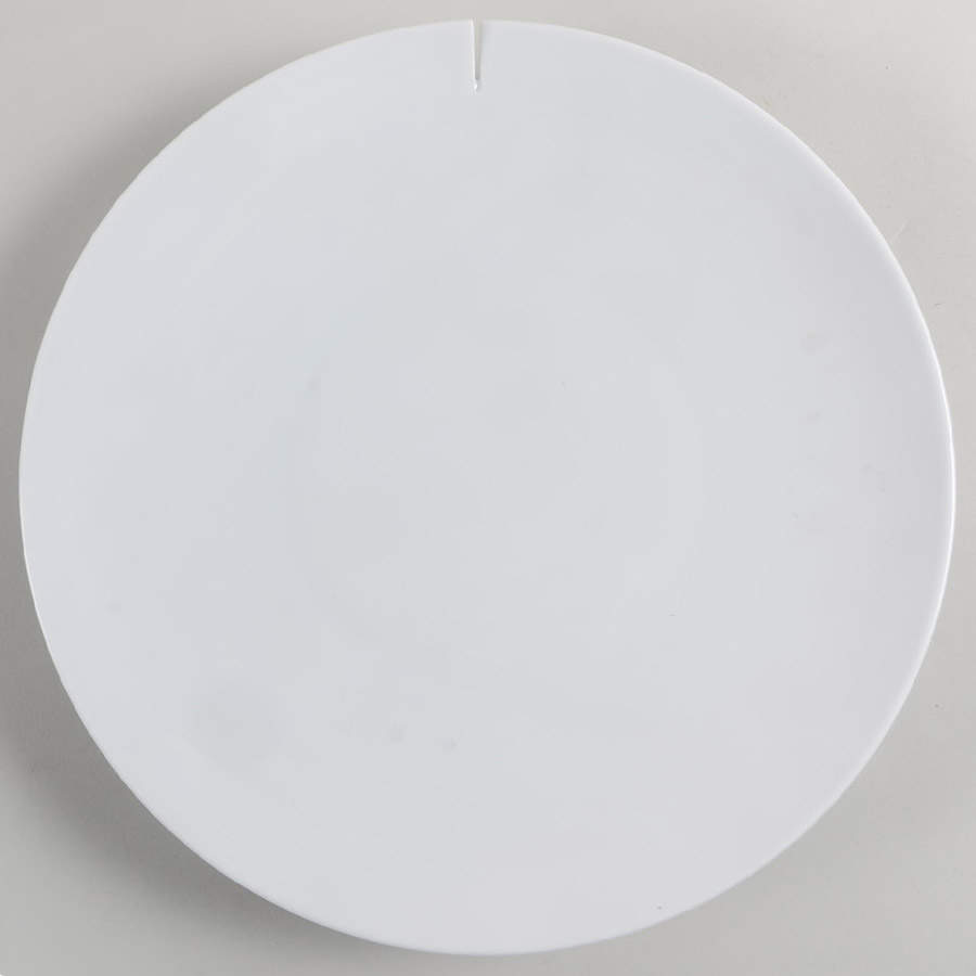 Horizon White Virgule Plate by Jean Louis Coquet-1