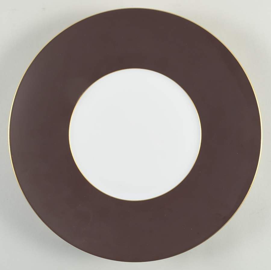 Horizon Satin Sepia (Gold Border) Service Plate (Charger) by Jean Louis Coquet-1