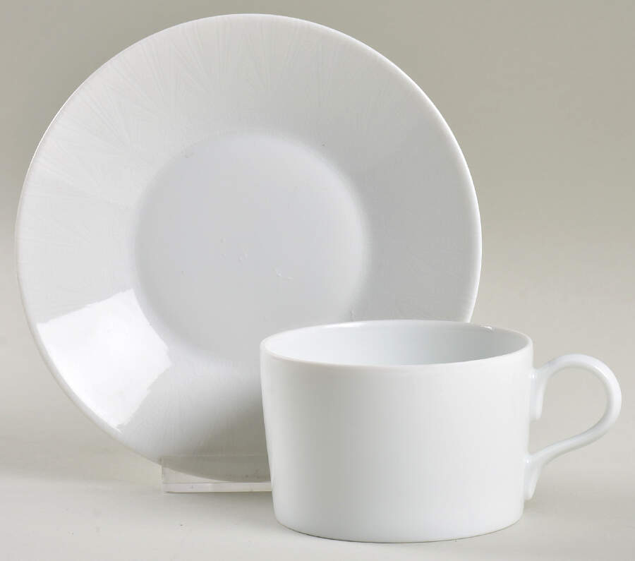 Esmeralda (No Trim) Flat Cup & Saucer Set by Jean Louis Coquet-1