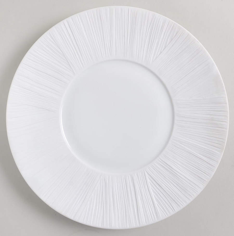Vegetal Satin White Salad/Dessert Plate by Jean Louis Coquet-1