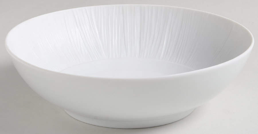 Vegetal Satin White Individual Salad Bowl by Jean Louis Coquet-1