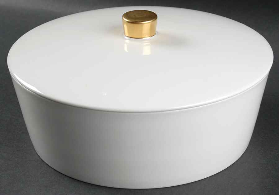 Gilded Gold Band Round Covered Vegetable by Calvin Klein-1