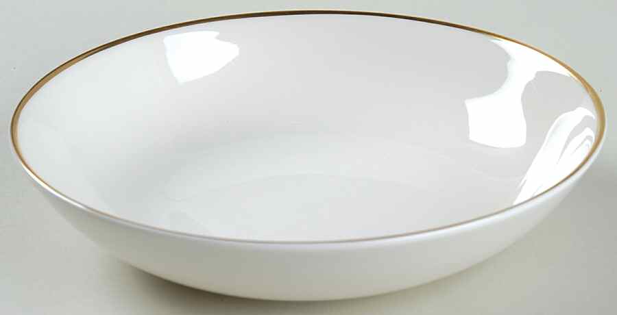 Gilded Gold Band Coupe Soup Bowl by Calvin Klein-1