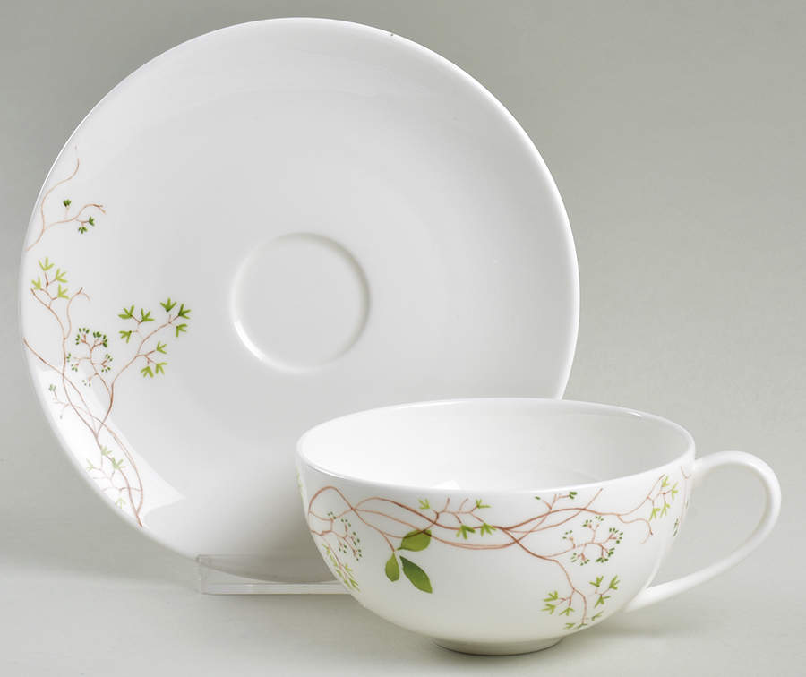 Verdant Flat Cup & Saucer Set by Calvin Klein-1