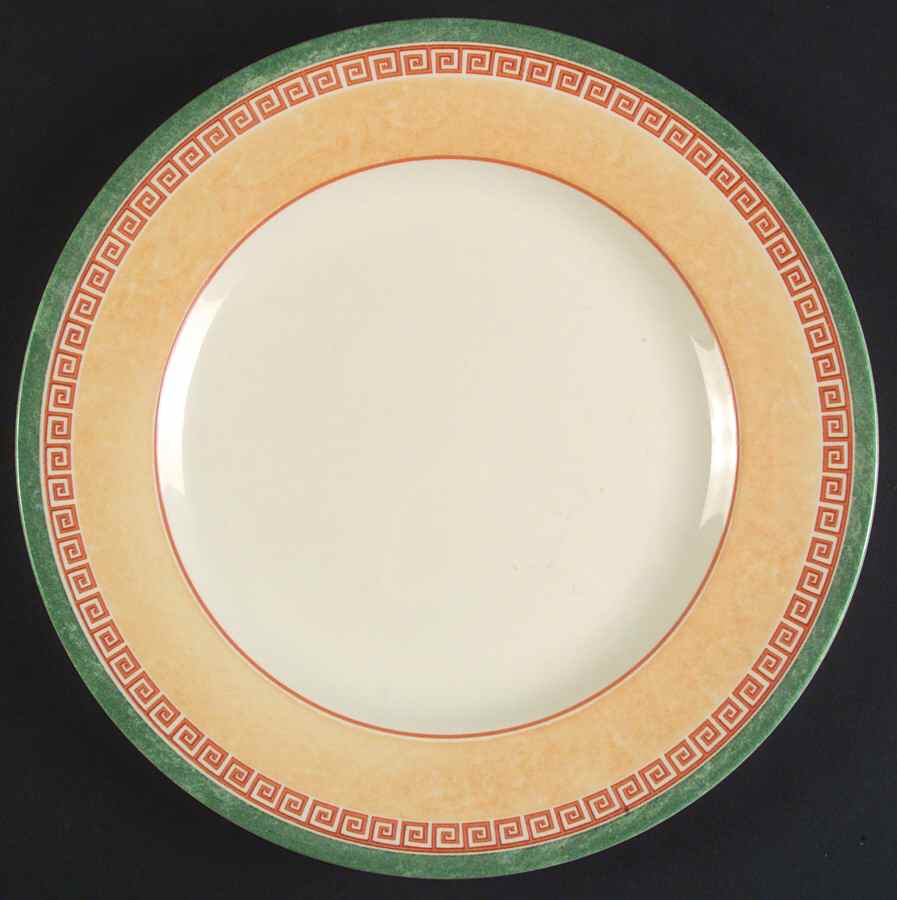 Greek Key Dinner Plate by Crown Ducal-1