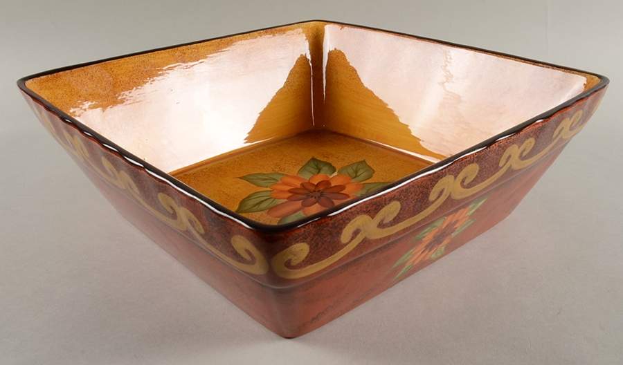 Tuscan 13" Square Vegetable Bowl by Casa Cristina-1