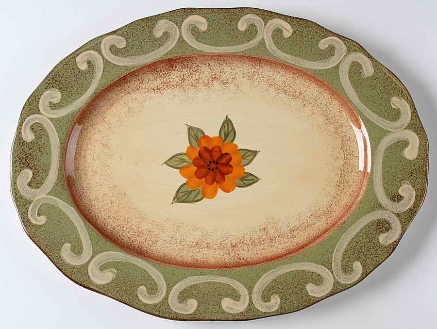 Tuscan 16" Oval Serving Platter by Casa Cristina-1