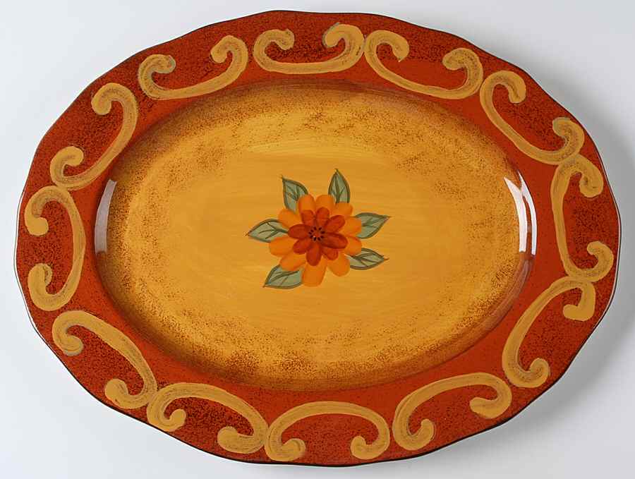 Tuscan 16" Oval Serving Platter by Casa Cristina-1