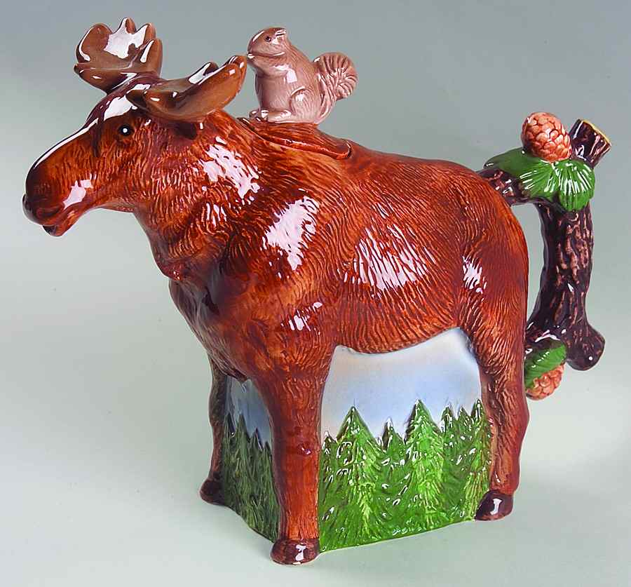 Moose Teapot & Lid by Clay Art-1