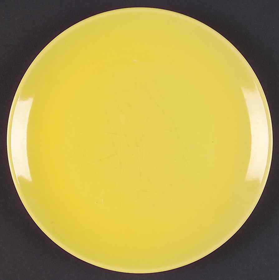 Rancho Bright Yellow (Glossy) Dessert/Pie Plate by Catalina-1