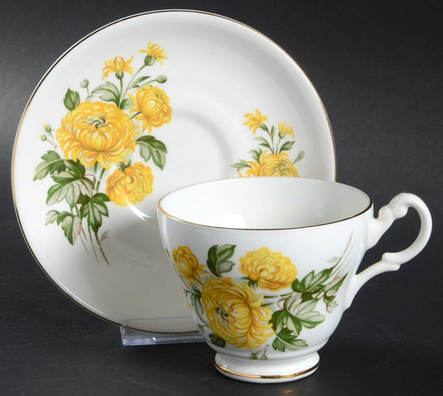 4485 Footed Cup & Saucer Set by Consort (England)-1