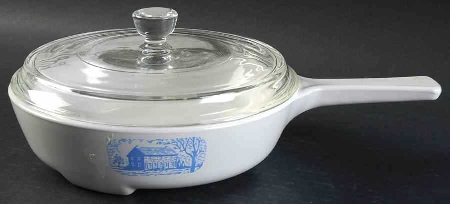 Browning Skillets Microwave Menuette Pan/With Lid-6 1/2" by Corning Corelle-1