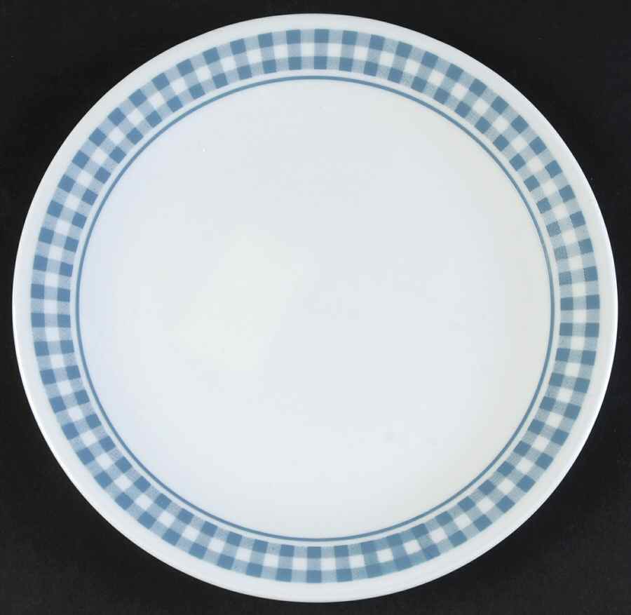 Gingham Blue (Corelle) Salad Plate by Corning Corelle-1