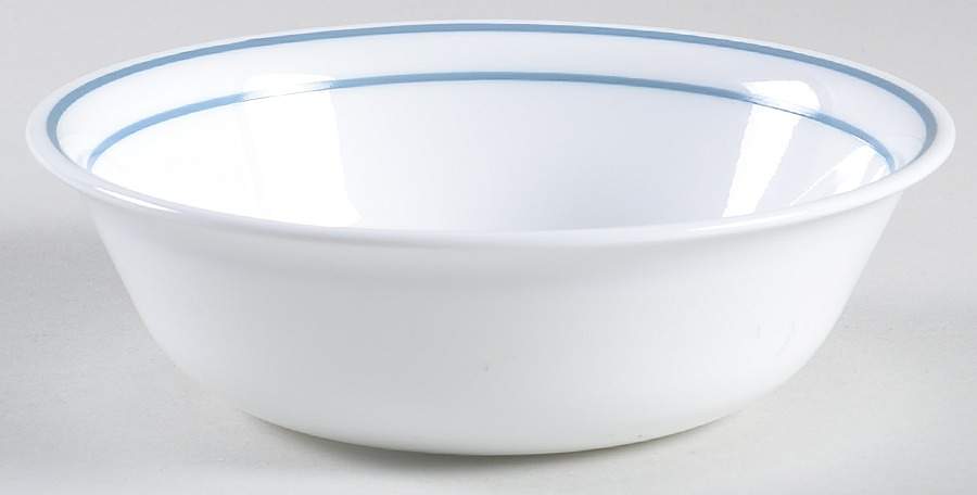 Gingham Blue (Corelle) Coupe Cereal Bowl by Corning Corelle-1