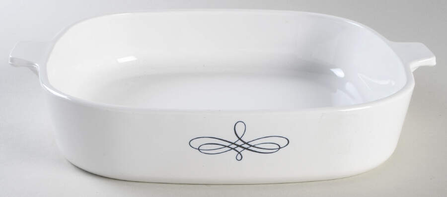 Black Trefoil 2.5 Quart Square Casserole No Lid by Corning Corelle-1