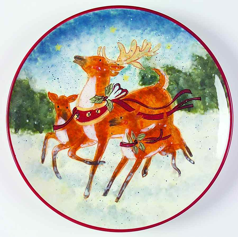 Enchanted Reindeer Dinner Plate by Certified International-1
