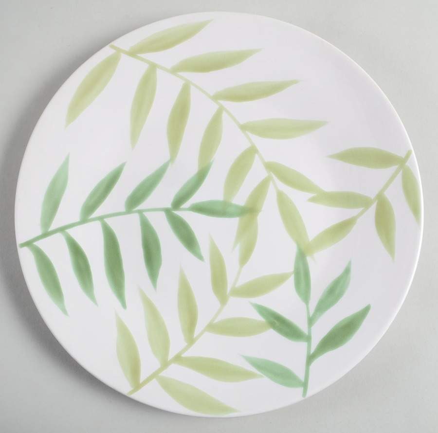 Bamboo Leaf Dinner Plate by Crate & Barrel-1