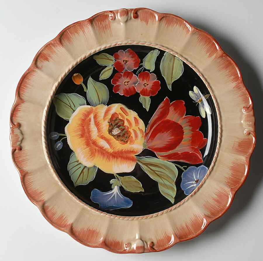 Black Tapestry Dinner Plate by Certified International-1