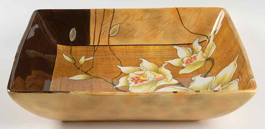 Golden Orchids 12" Pasta Serving Bowl by Certified International-1