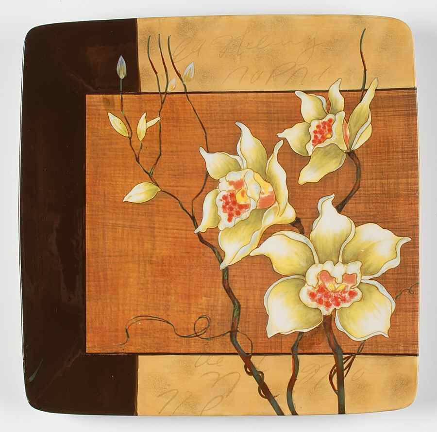 Golden Orchids Dinner Plate by Certified International-1