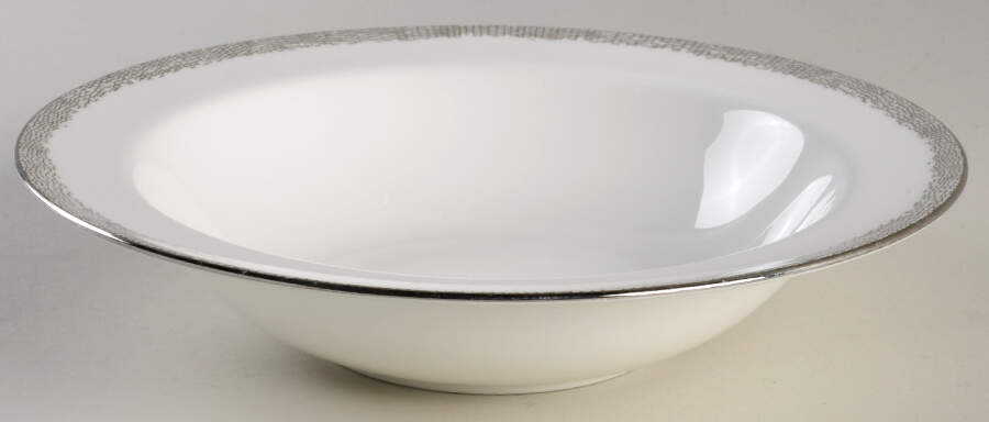 Antique Ribbon Large Rim Soup Bowl by Calvin Klein-1