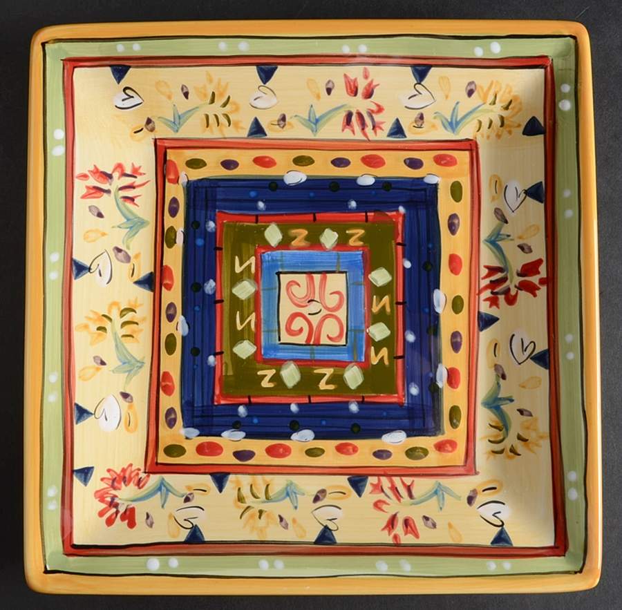 Esmeralda Square Salad Plate by Corsica Home-1
