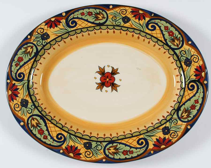 Crown Jewel 18" Oval Serving Platter by Corsica Home-1