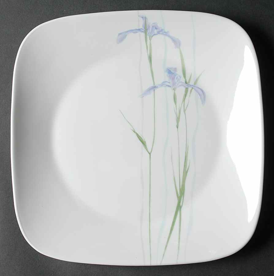 Shadow Iris (Corelle) Square Dinner Plate by Corning Corelle-1