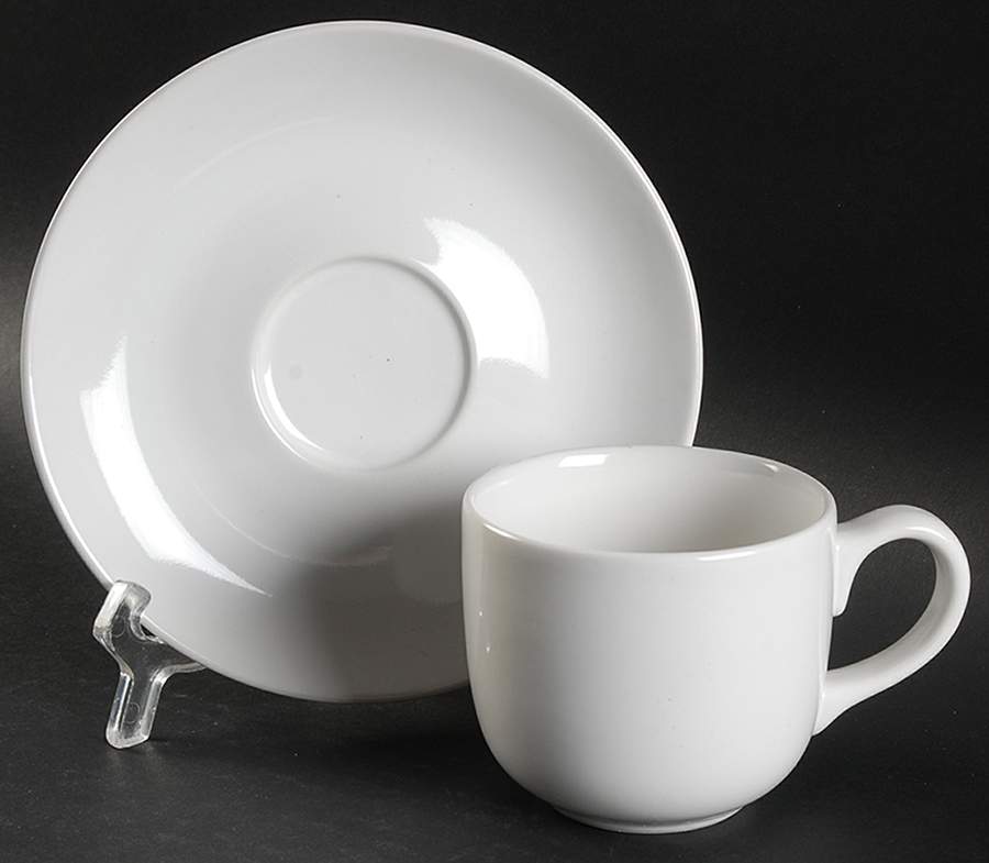 CR32 Flat Cup & Saucer Set by Crown Stoneware-1
