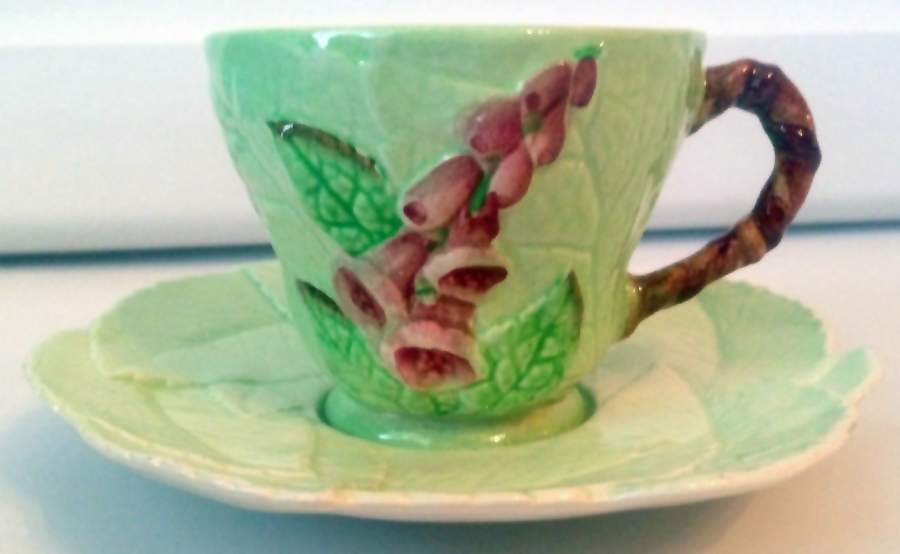 Fox Glove Footed Cup & Saucer Set by Carlton Ware (England)-1