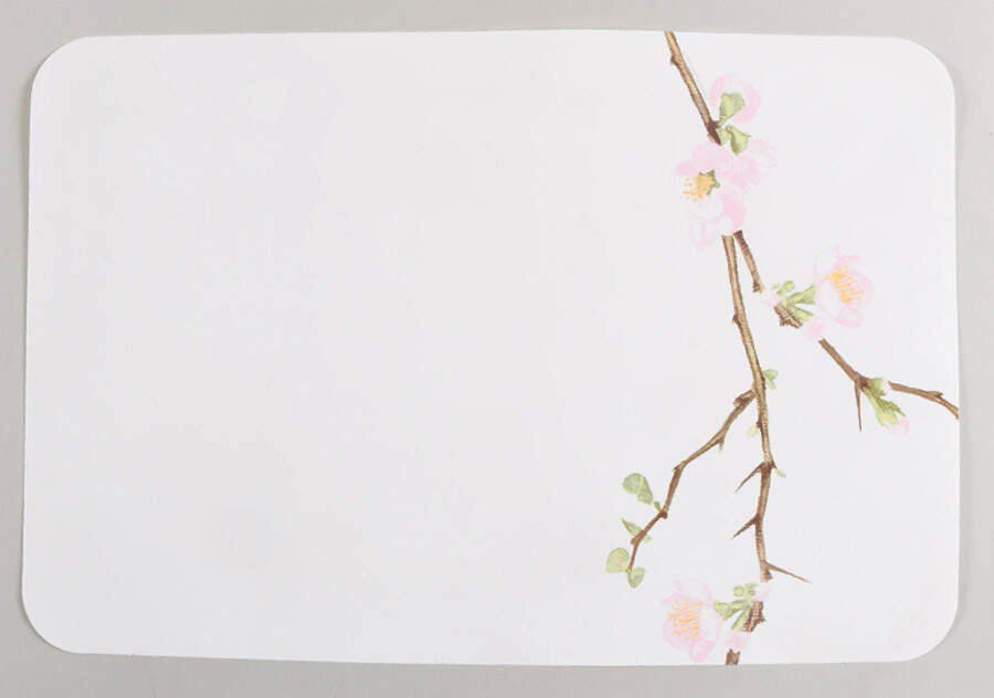 Cherry Blossom (Thin Body, Corelle) Reversible Plastic Foam Place Mat by Corning Corelle-1
