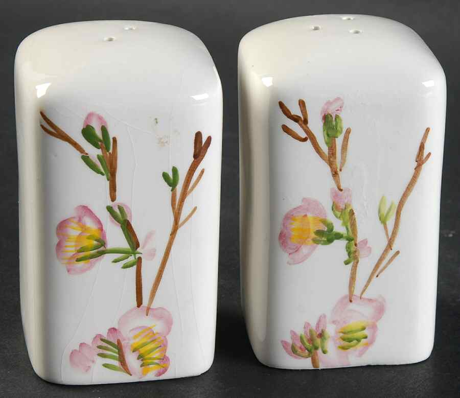 Cherry Blossom (Thin Body, Corelle) Salt & Pepper Set by Corning Corelle-1