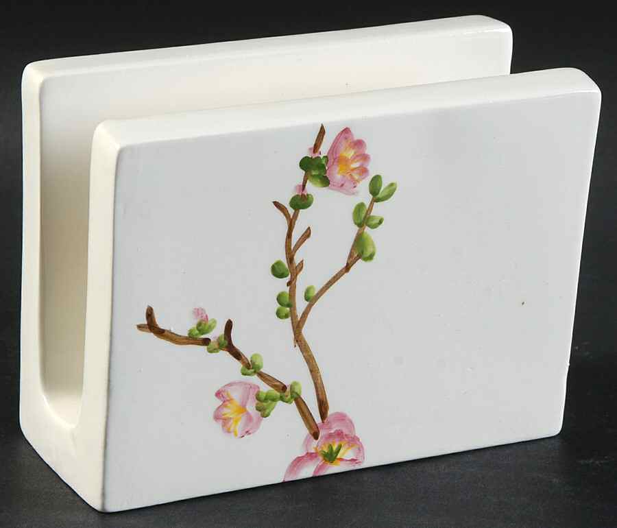 Cherry Blossom (Thin Body, Corelle) Napkin Holder by Corning Corelle-1