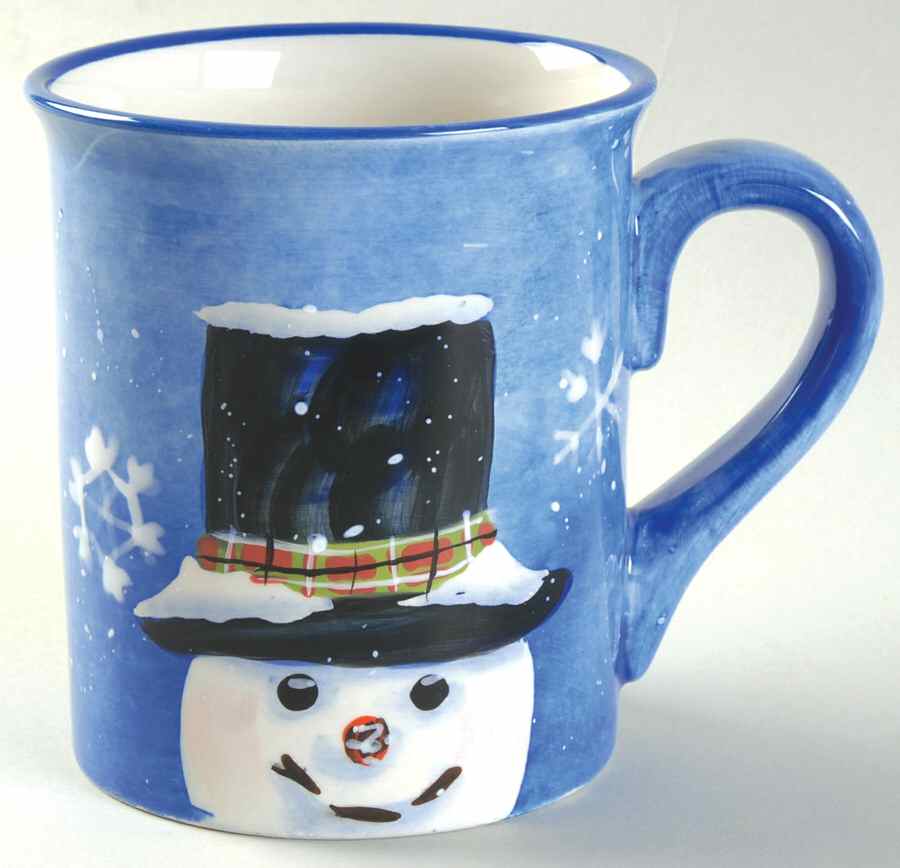 Top Hat Snowman (Blue) Mug by Certified International-1
