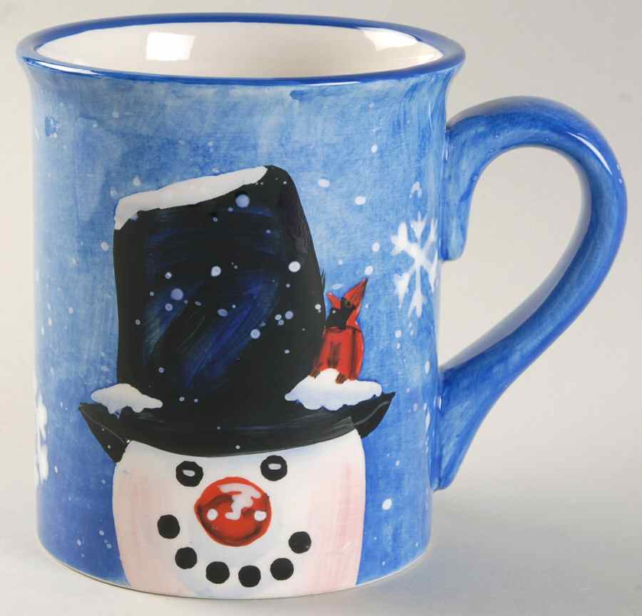 Top Hat Snowman (Blue) Mug by Certified International-1