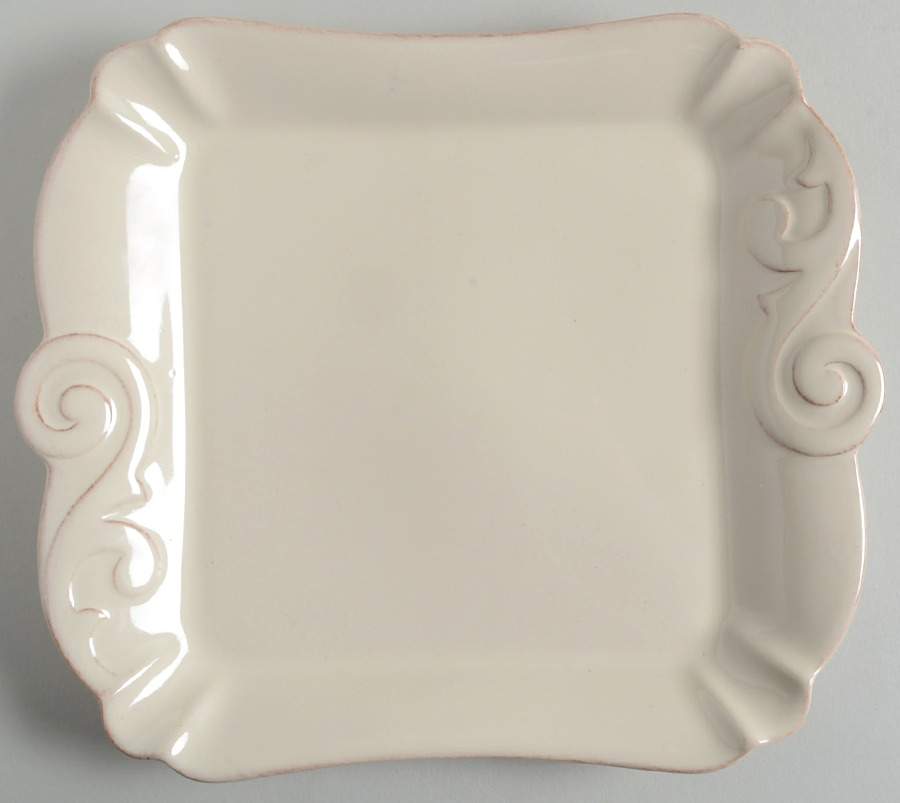 Arabesque Cream 10" Handled Square Tray by Casafina-1