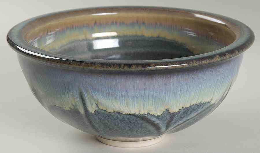 Carved (Center) 7" Round Vegetable Bowl by Campbell Pottery-1