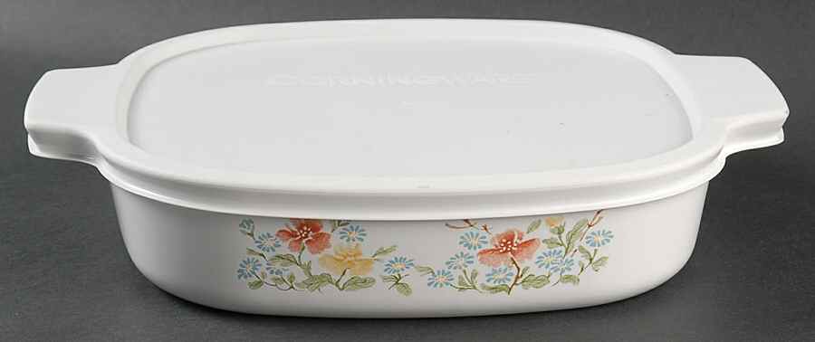 Autumn Meadow 1.5 Quart Square Casserole with Lid by Corning Corelle-1