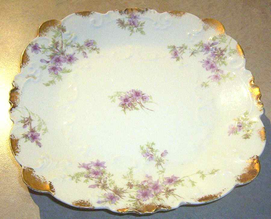 CHF1526 Square Cake Plate by Charles Field Haviland-1