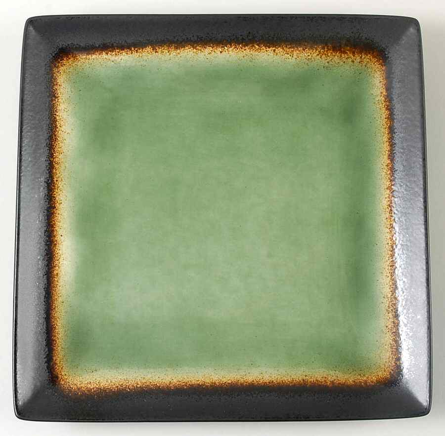 Reactive Jade Square Dinner Plate by The Cellar (China)-1