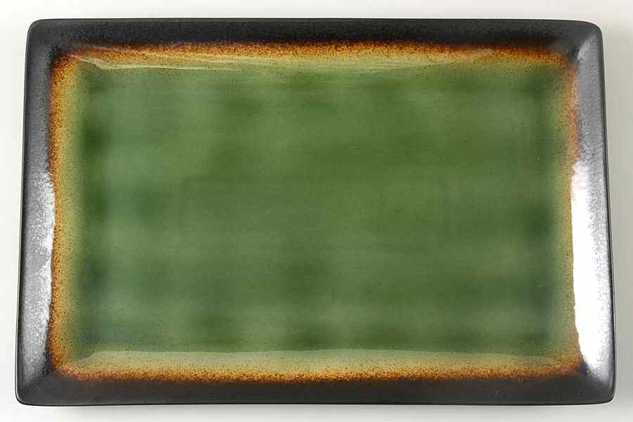 Reactive Jade 13" Rectangular Serving Platter by The Cellar (China)-1