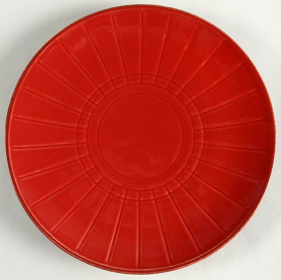 Cooper Red Coupe Salad Plate by Country Living-1