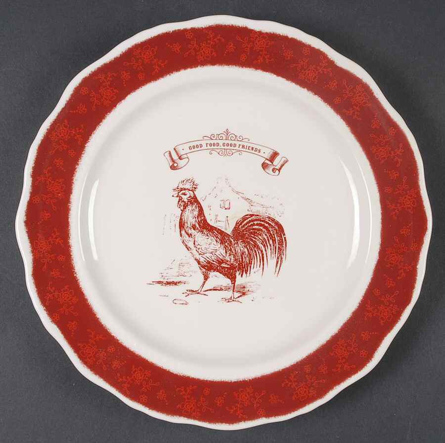 Red Friends Salad Plate by Country Living-1