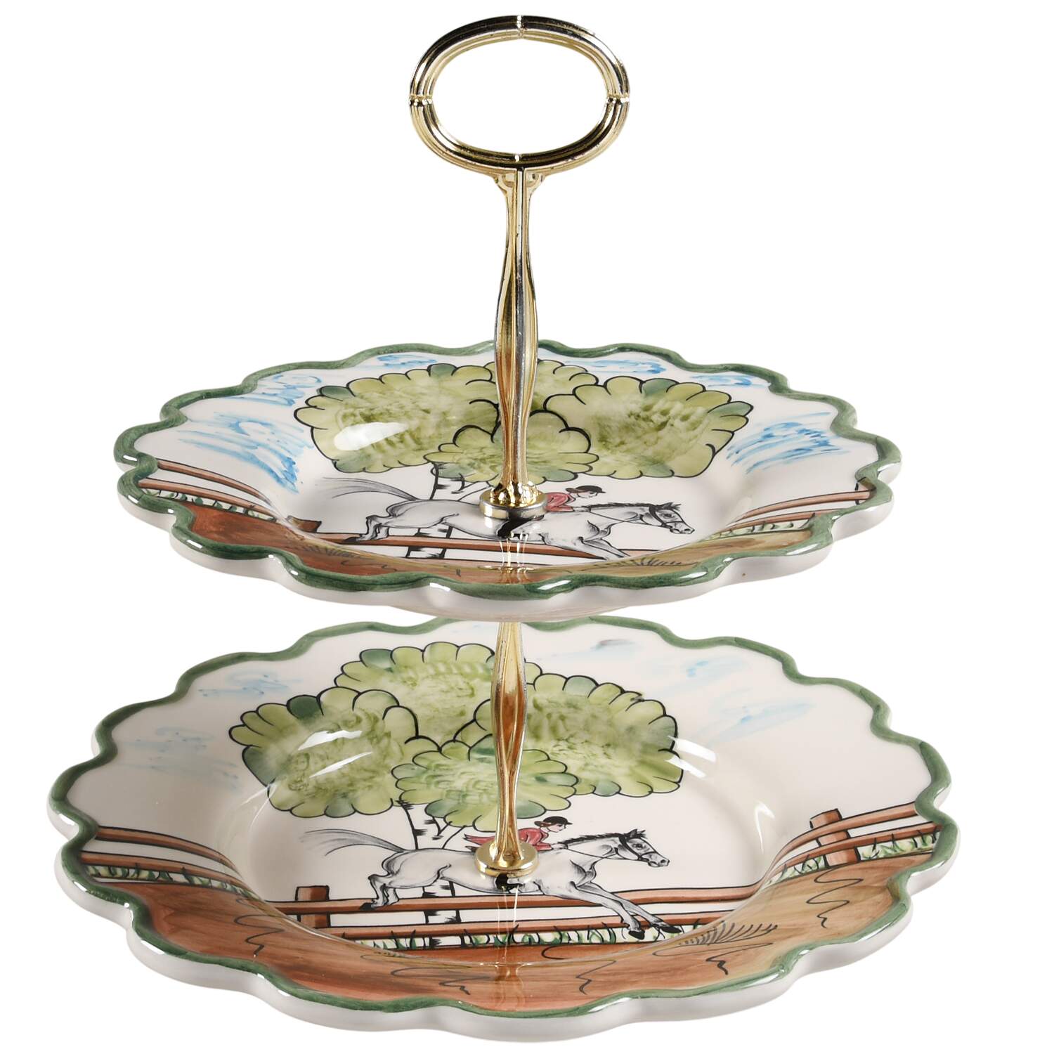 Perfect Day 6 5/8"-10"  2 Tiered Serving Tray (Dp, Sp) HC by C E Corey-1