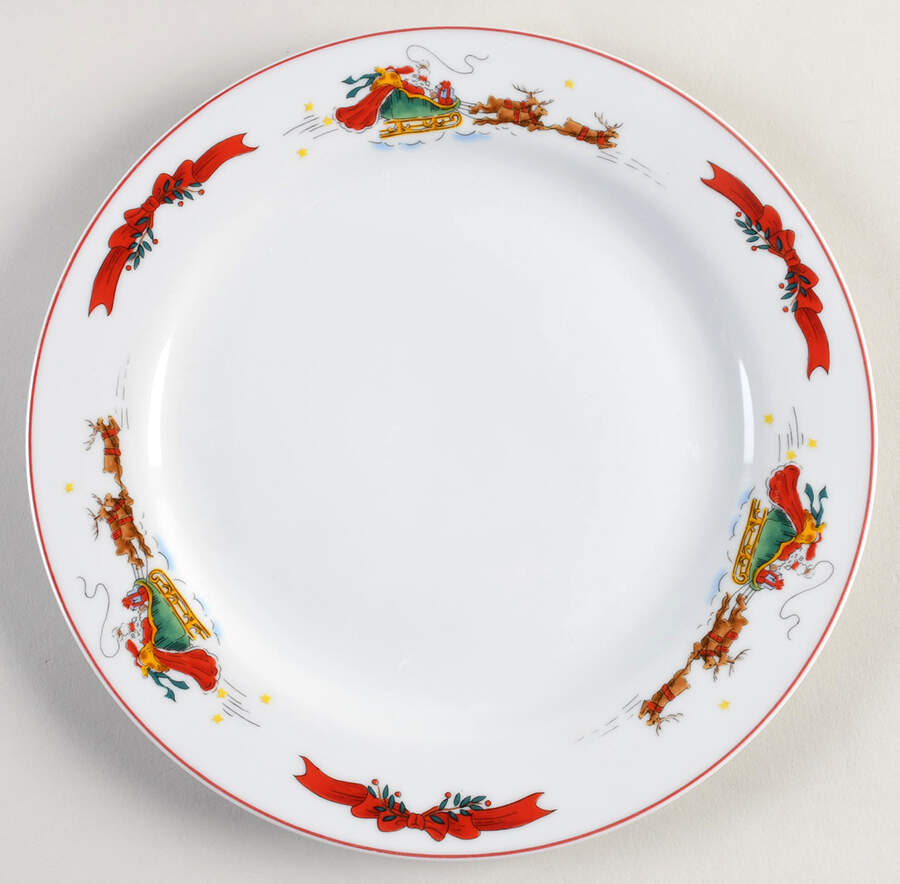 Santa Sleigh Dinner Plate by The Cellar (China)-1
