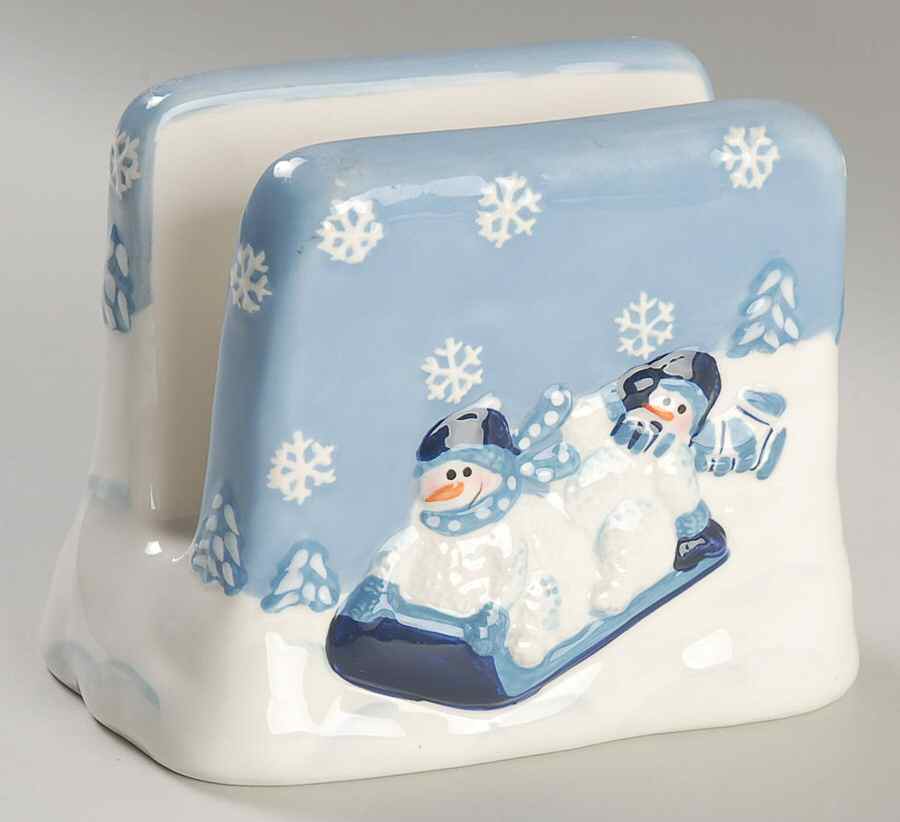 Snow Valley Napkin Holder by Canterbury Potteries-1