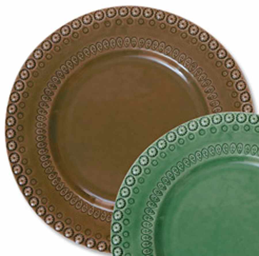 Fantasia Brown Dinner Plate by Bordallo Pinheiro-1