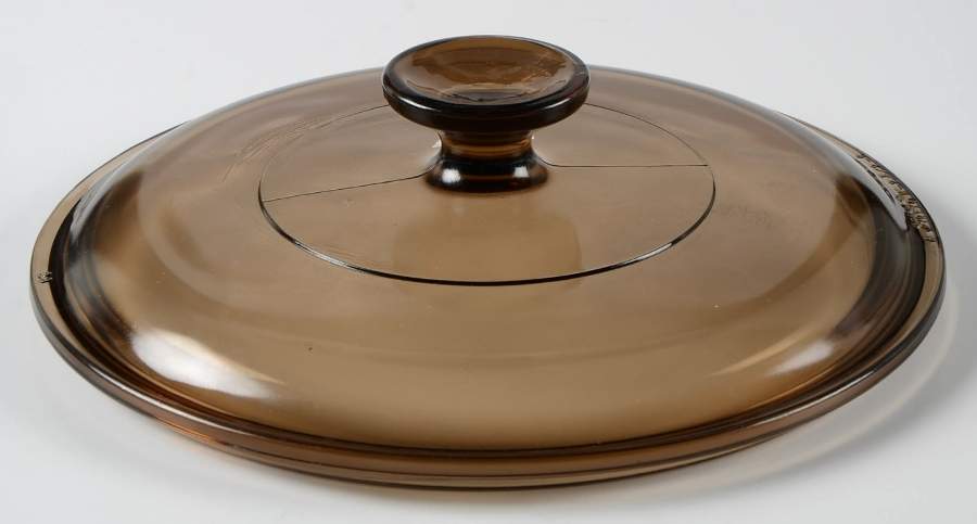 Corning & Pyrex Lids & Accessories #N-2.5-C Brown Glass Lid by Corning Corelle-1